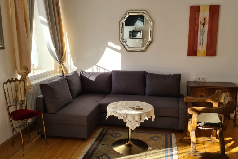 Bad Reichenhall - Villa Bariole - Jutta Deluxe Apartment Top 2 - Living room & Sofabed