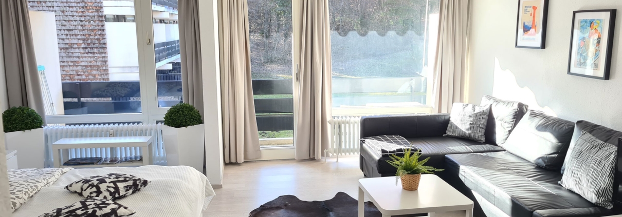 Bad Reichenhall - Am Schroffen - Jutta Deluxe Apartment 301 - Living room & bedroom