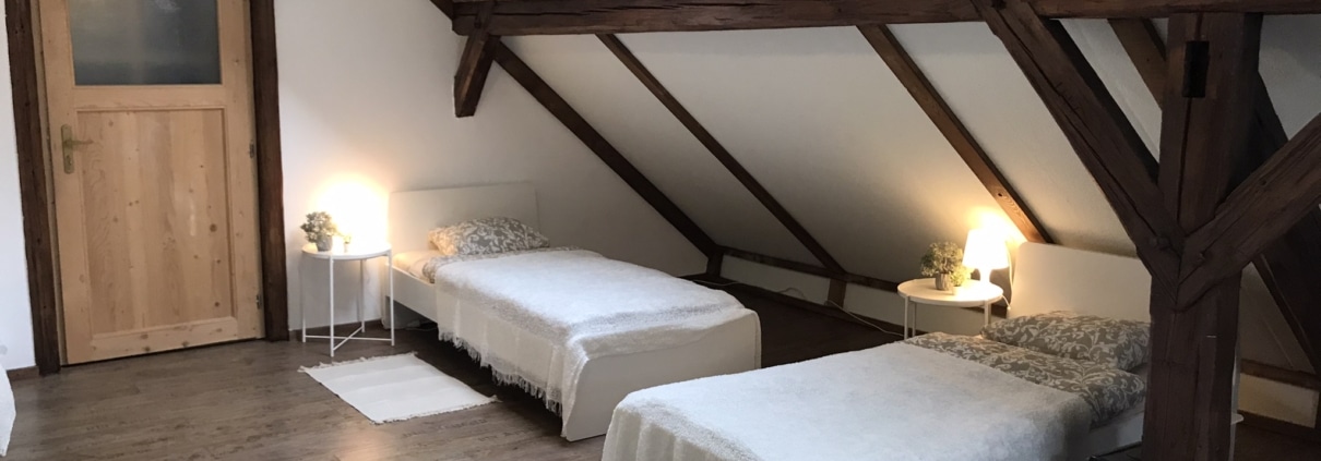 Waldviertel - Jutta Deluxe Farmhouse - 4er Schlafzimmer / bedroom with 4 single beds